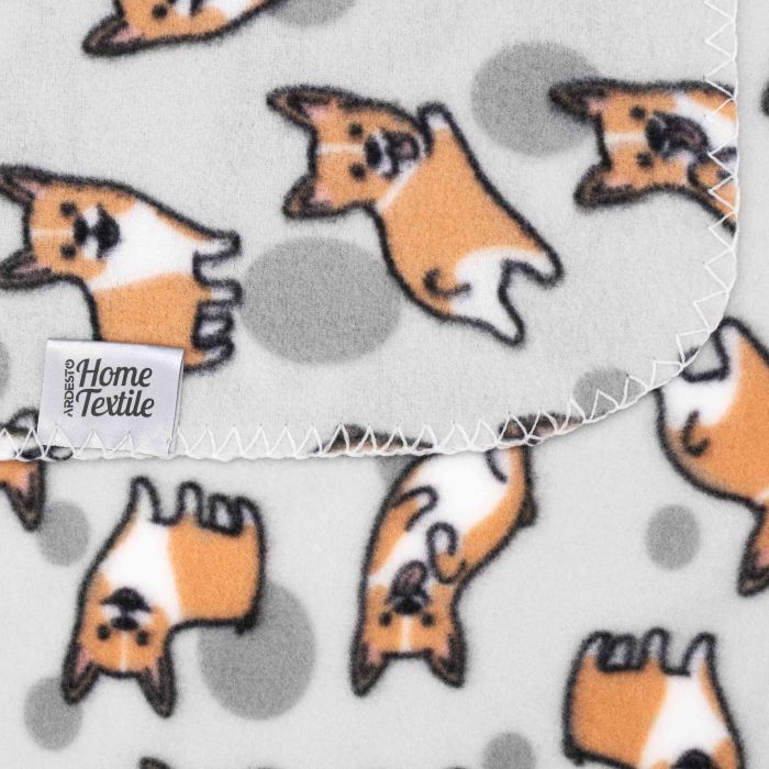 Плед Ardesto Fleece, 130x160см, 100% полиэстер, корги