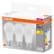 Набор ламп 3шт OSRAM LED E27 13Вт 2700К 1520Лм A60