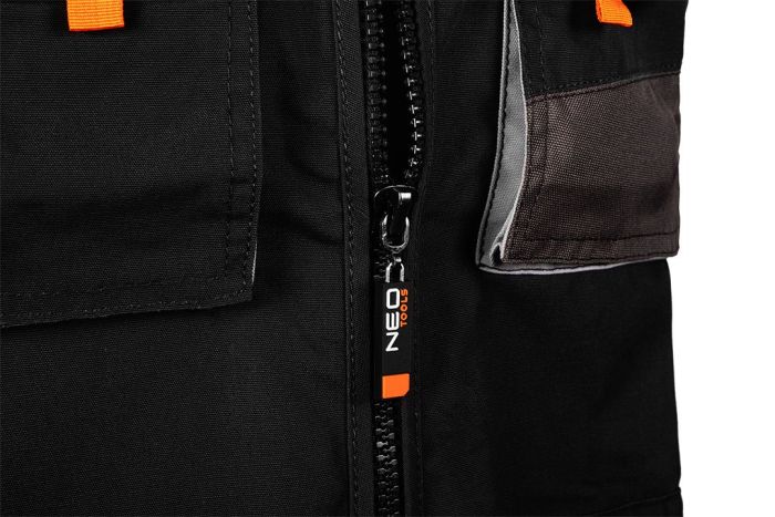 Жилет робочий Neo Tools HD, посилення тканиною Oxford, потрійний шов, S(48), сірий