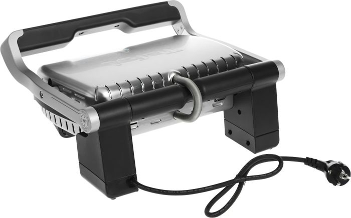 Гриль Tefal прижимной OptiGrill+ Initial 2000Вт, темп. режимов-5, съёмные пластины, металл