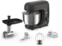 Кухонна машина Tefal Bake Essential 800Вт, чаша-метал, корпус-метал/пластик, насадок-4, чорний