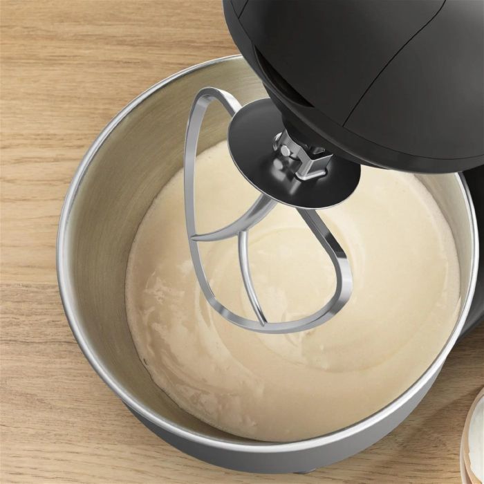Кухонная машина Tefal Bake Essential 800Вт, чаша-металл, корпус-металл/пластик, насадок-4, черный