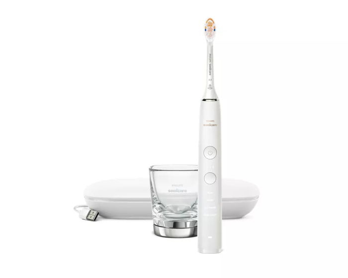 Щітка зубна електр. Philips, Sonicare DiamondClean 9000 Series, 62т. колив/хв, насадок-1, футляр, Bluetooth, білий