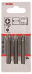 Біти Bosch Professional Extra-Hart PH2, 51мм, 3шт
