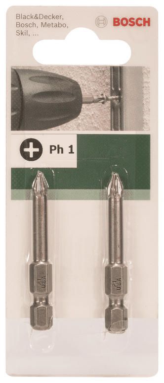 Биты Bosch PH 1 XH, 49мм, 2шт
