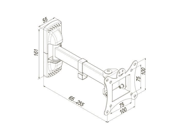 Кріплення ТВ поворотне   13-28" KSL WMO-3013T