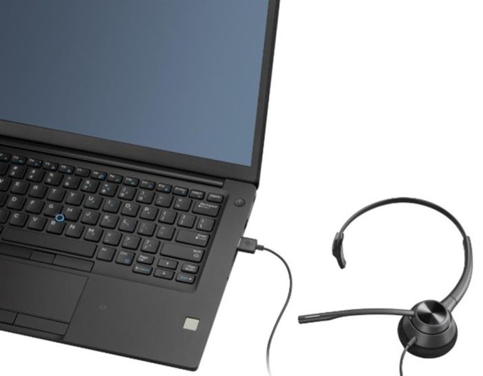 Гарнитура компьютерная моно On-ear Poly EncorePro 310, USB-A, всенаправленный, черный