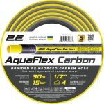 Шланг садовий 2Е AquaFlex Carbon 1/2" 30м 4 шари 20бар -10…+60°C