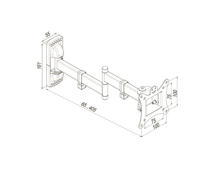 Кріплення ТВ поворотне   13-28" KSL WMO-3014T