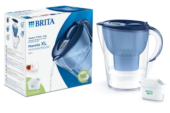 Фильтр-кувшин Brita Marella XL Memo MXPro 3.5л (2л очищенной воды) с фильтр-картриджем, белый