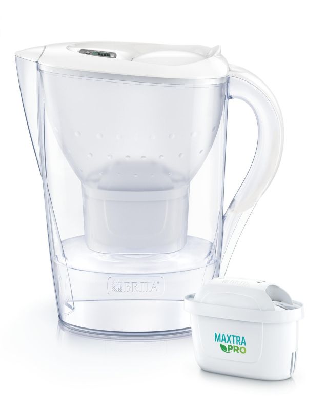 Фільтр-глечик Brita Marella Memo MXPro 2.4л (1.4л очищеної води) з фільтр-картриджем 3шт, білий