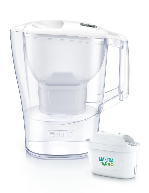 Фильтр-кувшин Brita Aluna Memo MXPro 2.4л (1.4л очищенной воды) с фильтр-картриджем 3шт, белый
