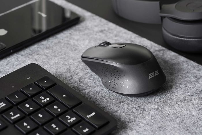Комплект клавиатура и мышь 2E MK420 WL, EN/UK/RU, чёрный