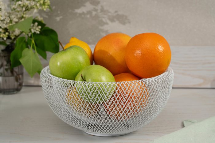 Кошик Ardesto Midori 25х25х12см, метал, білий