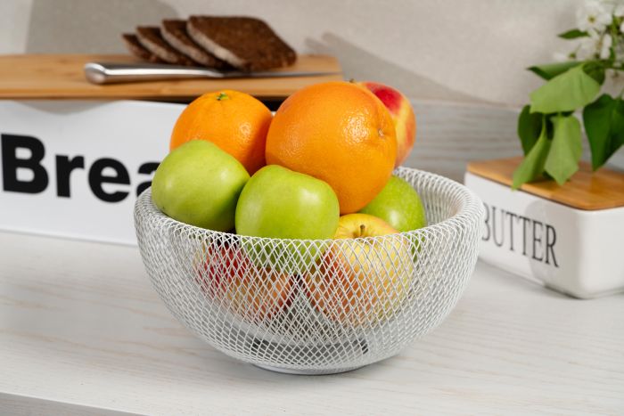 Кошик Ardesto Midori 25х25х12см, метал, білий