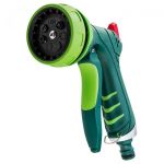 Зрошувач ручний Verto, пістолетний, 1/2"-3/4", 7 функцій, регулювання напору води, блокування переднього важеля, тримач двокомпонентний