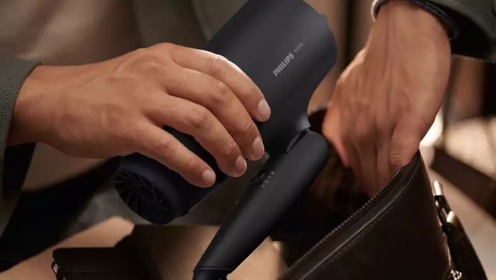 Фен Philips 3000 Series дорожній, 1600Вт, 3 режими, дифузор, хол. обдув, чорний