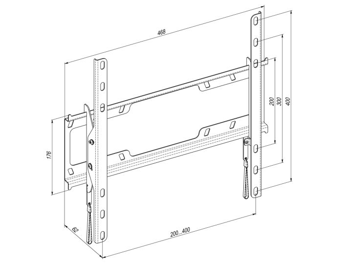 Крепление наклонное ТВ 32-65" Simpler KSL 48EN