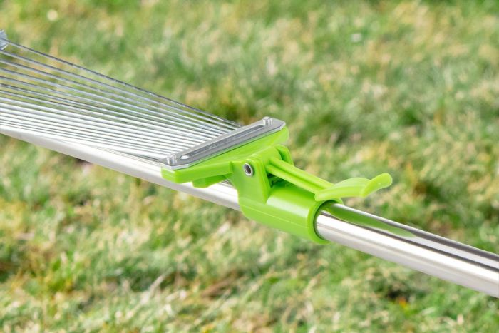 Грабли для листьев Verto, складные, 15 зубцов, ширина 19 см, 123 см, 0.8 кг