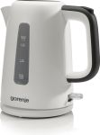 Электрочайник Gorenje 1.7л, Strix контроль, пластик, белый