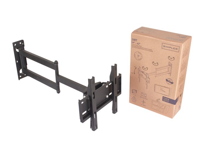 Крепление наклонно-поворотное ТВ 19-43" Simpler KSL 28ET