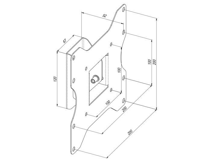 Кріплення ТВ з кутом нахилу Simpler  19-43" KSL 27EN