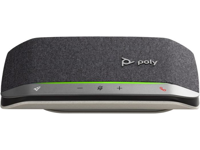 Спикерфон Poly Sync 20+ с адаптером BT700, 2 x Bi-Mic, радиус 2 м, 1 х динамик, сертификат Microsoft Teams, USB-A, Bluetooth, серый