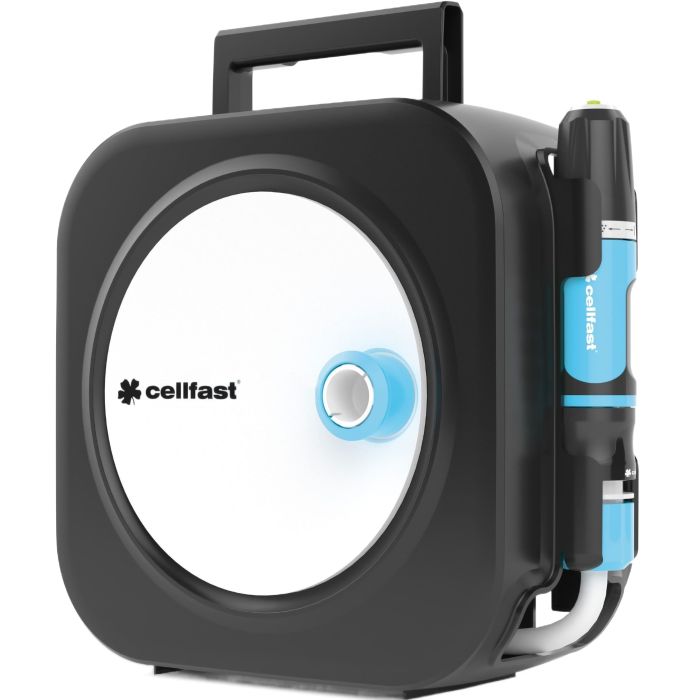 Катушка со шлангом Cellfast ERGO XS автоматическая 10+2м шланга 3/8" комплект коннекторов и ороситель ERGO