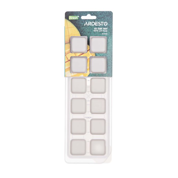 Форма для льоду з кришкою ARDESTO Fresh, 26х9.5х3.5см, силікон, пластик, бежевий