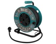 Подовжувач мережевий Konner&Sohnen  KS 2E 4хТип F, 3х2.5мм, 16A, на котушці, 25м, зелений Könner & Söhnen KSCR-25M