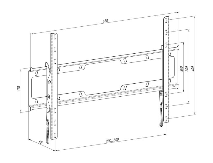 Кріплення ТВ з кутом нахилу Simpler  40-80" KSL 68EN