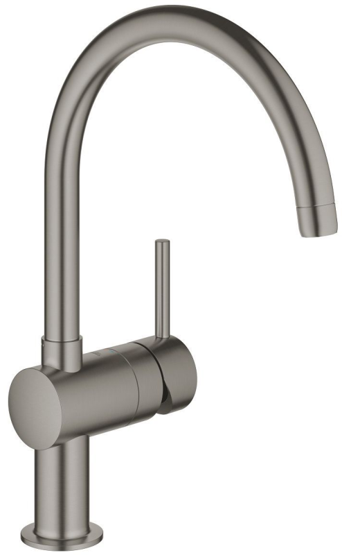 Змішувач для кухні Grohe Minta, довж.виливу - 223мм, поворотний, 1важіль, матовий графіт