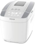 Хлебопечка Sencor 800Вт, программ-12, макс.вес -1.2кг, форма прямоугольник, пластик, белый