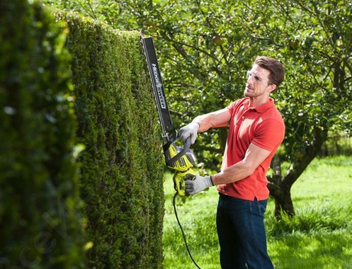 Кущоріз мережевий Ryobi RHT6760RL 650Вт 60см крок різу 30мм 4кг