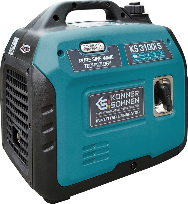 Генератор инверторный бензиновый Konner&Sohnen KS 3100i S, 230В, 3.1кВт, ручной тартер, 21.5кг