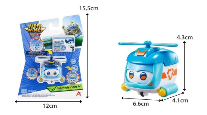 Ігрова фігурка Super Wings Super Pet Шайн улюбленець (Shine pet), світло