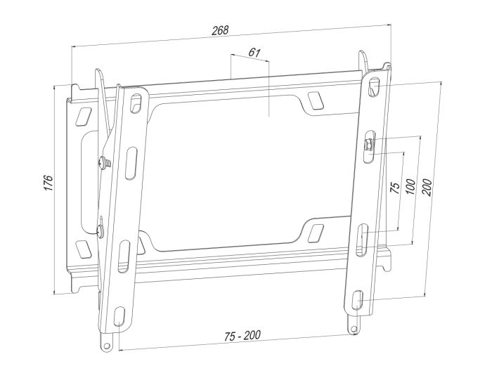 Кріплення ТВ з кутом нахилу Simpler  19-43" KSL 28EN