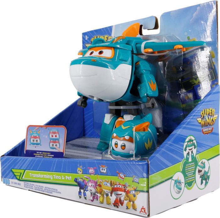 Игровой набор Super Wings Transforming Тино и любимец (Tino & Pet)