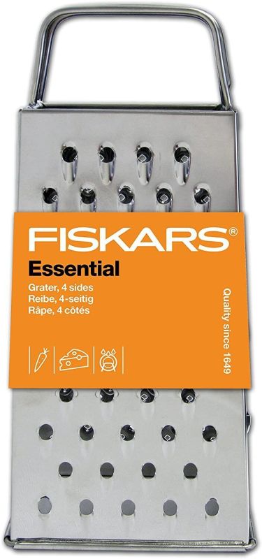 Терка 4-х сторонняя Fiskars Essential, 23см, нержавеющая сталь