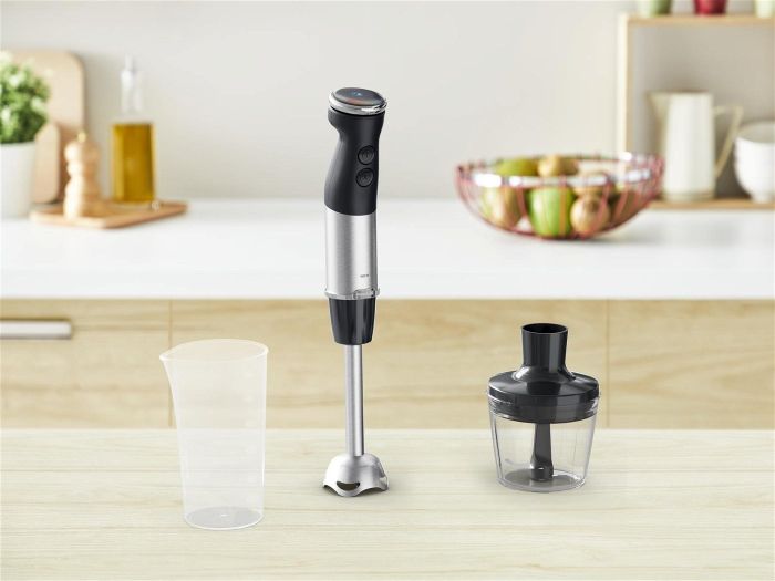 Блендер Tefal погружной Quickchef+ 1000Вт, 2в1, чаша-800мл, чопер-500мл, нержав-черный