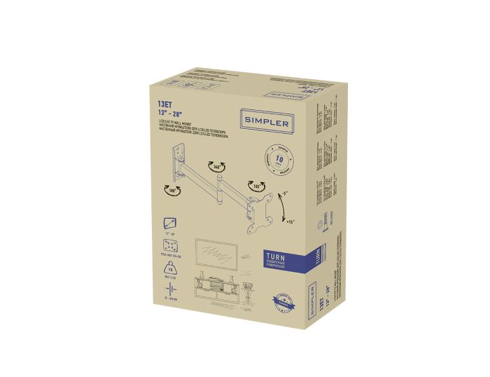 Кріплення ТВ поворотне Simpler  18-28" KSL 13ET