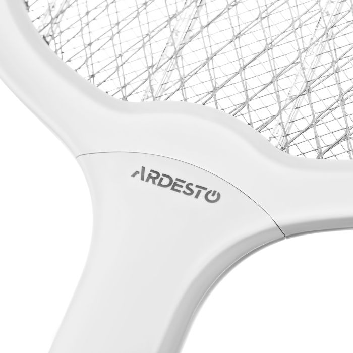 Электрический уничтожитель насекомых ARDESTO, сетка 3000 В, аккум. 1200 мА•ч, USB micro-B > USB-A, белый