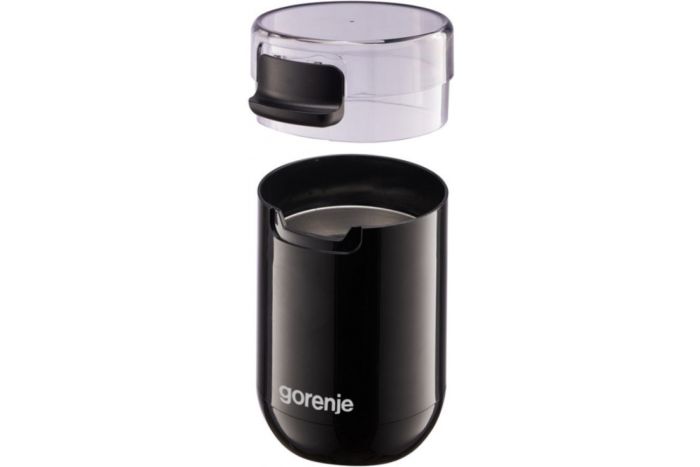 Кофемолка Gorenje роторная 150Вт, объем зерен-45г, пластик/металл, черный