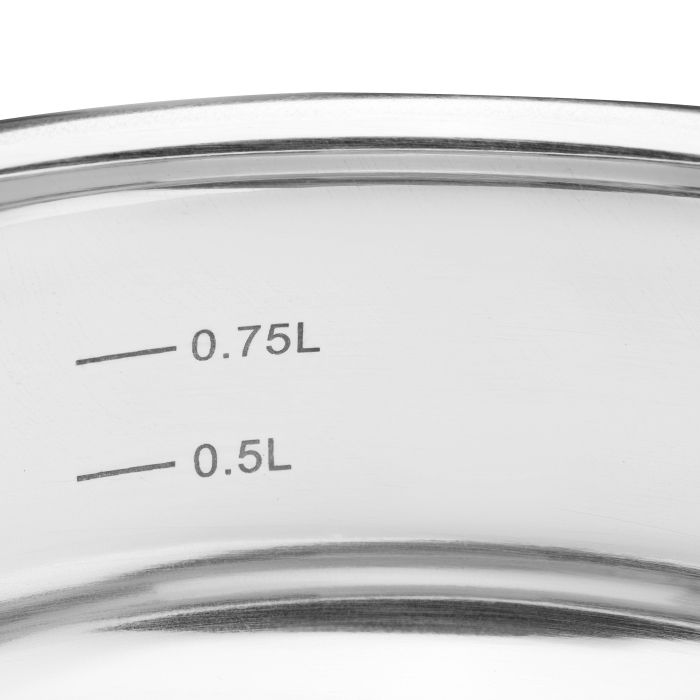 Ківш зі скляною кришкою Ardesto Gemini Liguria, 1.3л, нержавіюча сталь