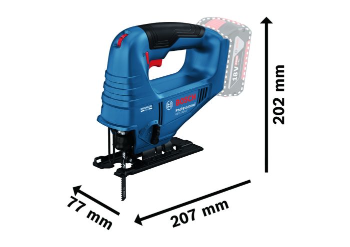 Лобзик аккумуляторный Bosch GST 183-LI бесщеточный 18В 0-3300об·мин ход 20мм 1.6кг без АКБ и ЗП