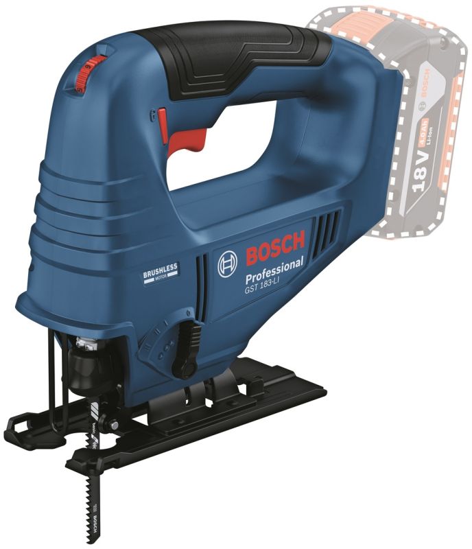 Лобзик аккумуляторный Bosch GST 183-LI бесщеточный 18В 0-3300об·мин ход 20мм 1.6кг без АКБ и ЗП
