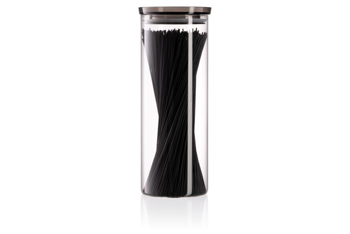 Банка для зберігання Ardesto Fresh, 1600мл, скло, пластик, прозорий