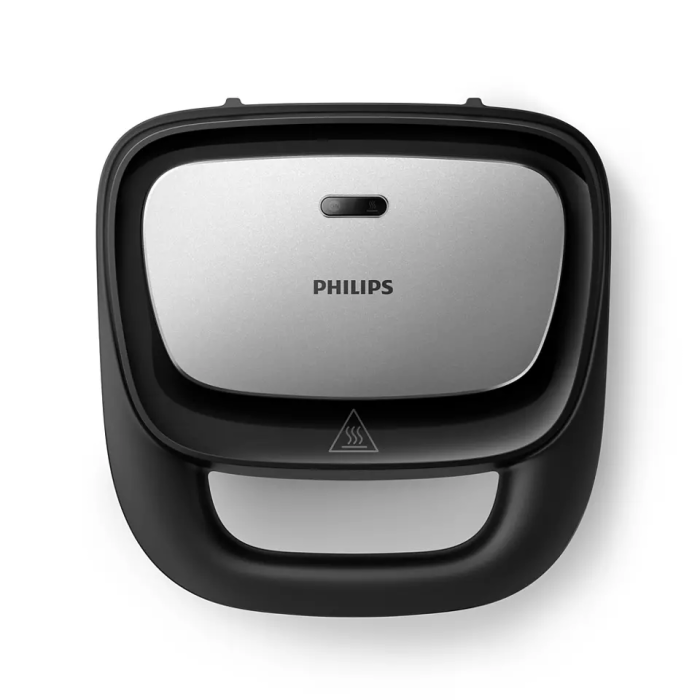 Мультимейкер Philips Series 5000 750Вт, антипригарное покрытие, 3 пластины, корпус-пластик, черно-серебристый