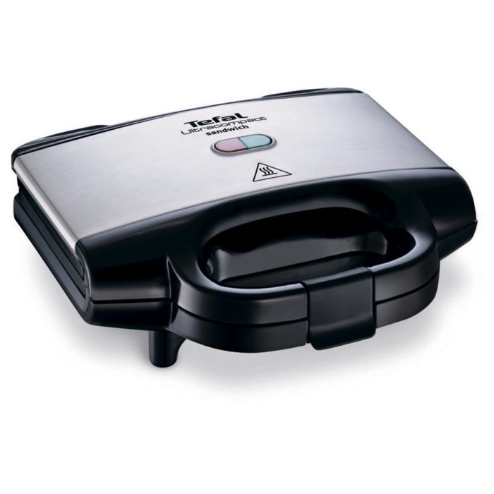 Сендвічмейкер Tefal Ultracompact 700Вт, 1 пластина-сендвіч, корпус-нержав.сталь/пластик, чорний