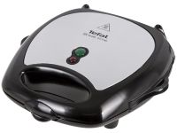 Мультимейкер Tefal Break time 700Вт, тефлон, 3 пластини, корпус-пластик, чорно-сріблястий